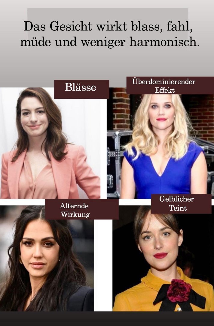 Das Gesicht in unvorteilhaften Farben: