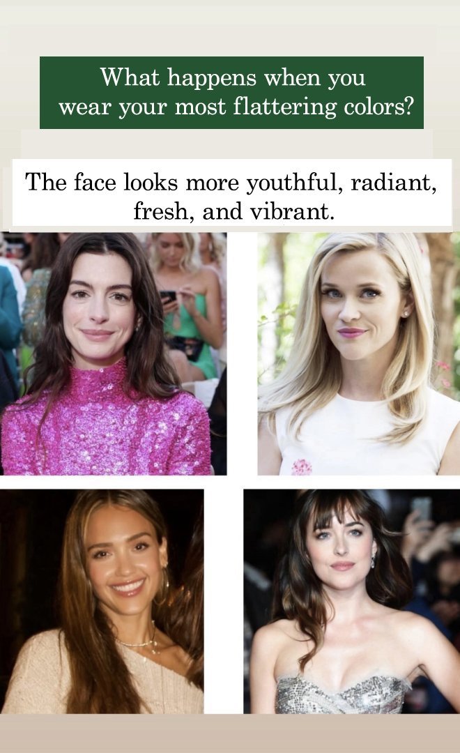 The face in flattering colors: